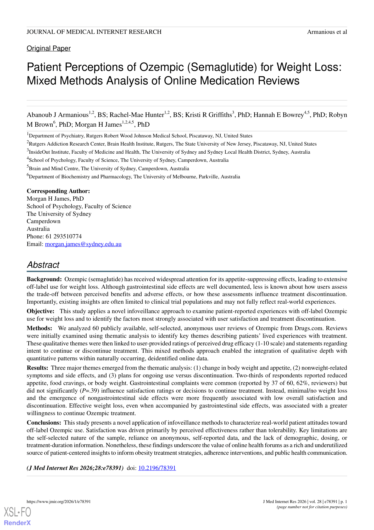 Patient Perceptions of Ozempic (Semaglutide) for Weight Loss (article page)